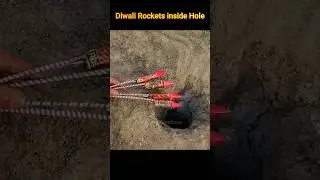 Diwali rocket testing inside big hole #shorts #amazing diwali fun  #asmr