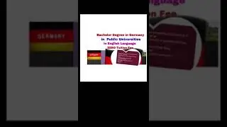ENGLISH BACHELOR PROGRAMS IN GERMANY/ ENGLISH UNIVERSITIES IN GERMANY🇩🇪🇩🇪