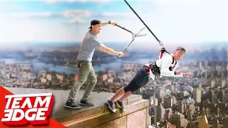 Don't Fall from the 2nd Story! | Rope Cut Challenge!!