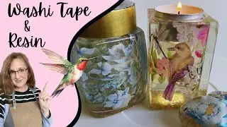 Washi Tape in Epoxy Resin - Three Pretty Projects