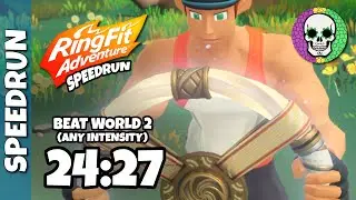 Beat World 2 (Any%, Intensity 1) in 24:27 | Ring Fit Adventure Speedrun