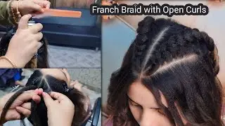 Super Easy & Beautiful French Braid Hairstyle With Open Curls | Open Hairstyle | Hairstyle For Eid