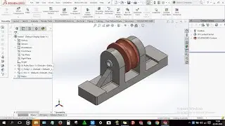 How to design Pulley support assembly in solidworks