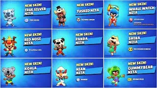 NITA ALL SKINS UNLOCK ANIMATIONS | Brawlstars
