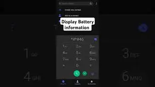Secret Code||Display Battery info 2024#display #battery #information #secrettrick