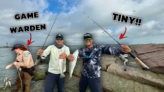 We Used TINY Fishing Rods and GAME WARDEN Showed Up….