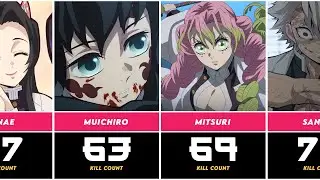 All Demon Slayer Character Demon Kill Counts | Kimetsu no Yaiba
