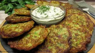 ZUCCHINI PANCAKES ☆ Very tender and delicious ☆ A delicious recipe | Delicious ideas from Natalie