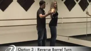 Salsa On2 Dance Lesson : Reverse Barrel Turn