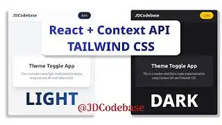 Build Dark & Light Mode using Context API | React + Tailwind Project