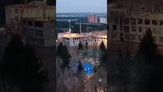 Строительство новой огромной школы в Троицке (05.11.2022)