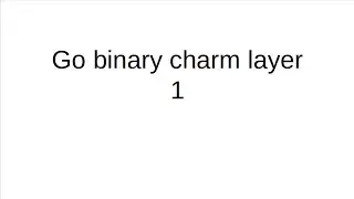 Go-binary charm layer Part 1: The simple server charm