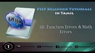PHP Tutorials in Tamil 48  Function Errors & Math  Errors