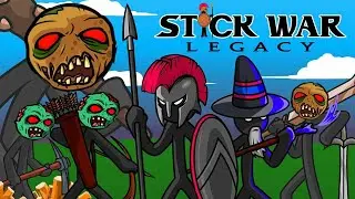 I'm fighting hordes of zombies in Stick War: Legacy Part 2 - GamesTI