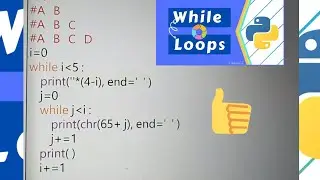 Python program for displaying alphabet Pattern using while loop.