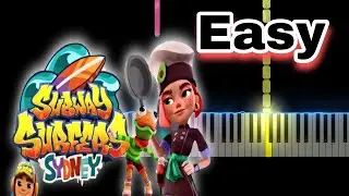 Subway Surfers Sydney 2024 Theme (Easy Piano Tutorial)