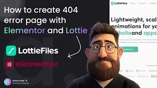 How to create 404 error page with Elementor and Lottie -  in 1 minute