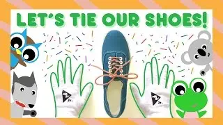 How To Tie Your Shoe Laces with Dylan and Lazer | Activities for Kids