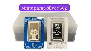 Mmtc-Pamp silver bar 50g 999.9