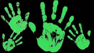 Green Hand Prints - use Green Screen ChromaKey