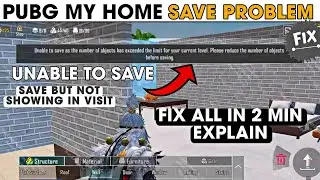 Pubg home building save problem || Unable to save as the number || Home Building Save Issue fix