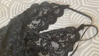 Lingerie for Women One Piece Teddy Lingerie V Neck Sexy Bodysuit Lace Nightie