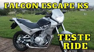 Teste Ride NX Falcon 400 com escapamento KS. #honda #falcon400