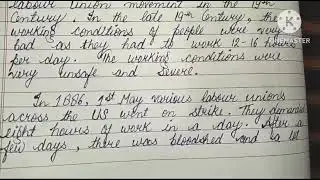 Speech on Labour Day in english easy and simple words.
