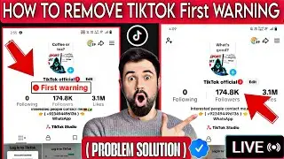 How to Remove first warning ⚠️ in TikTok | TikTok Account strike Problem fix ✅