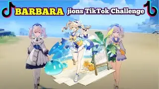 Barbara Joins the ongoing Tiktok challenge with her summertime sparkle outfit : Genshin Impact