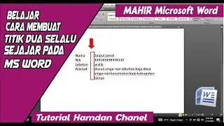 Learn how to make colon always parallel in ms word