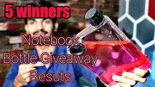 GIVEAWAY RESULTS of Notebook Bottle | 5 winners 5 bottles | GIVEAWAY #5 resuls