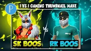 1vs1 gaming thumbnail make in pixellab | pixellab gaming thumbnail create | gaming thumbnail |