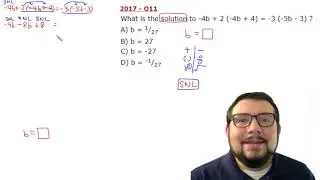 Algebra 1 STAAR: Grossi Solves Question 11 from 2017 by Hand