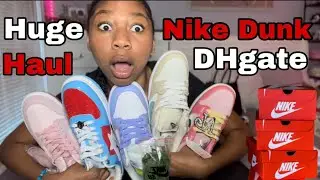 HUGE DHGATE NIKE DUNK TRY ON HAUL | TRY ON HAUL | Jarrito, Barbie, Nike, Bapes | Pt. 4