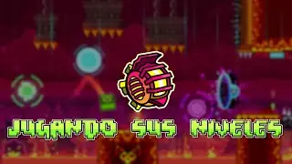 JUGANDO SUS NIVELES!! GEOMETRY DASH 2.2