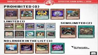 NUEVA BANLIST TCG 1/04/2020 YU-GI-OH!