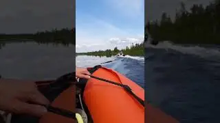 Р.Низма, поднимаемся по порогам в Канозеро, ловим хариуса.