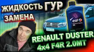 Replacing the power steering fluid on a Renault Duster 2015, 2.0L (F4R engine), 4x4, 6-speed manu...
