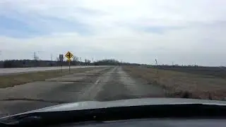 Driving on Route 66 just south of Dwight, Illinois
