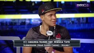 Amanda Nunes discusses becoming the new Women's Bantamweight Champ - UFC 200