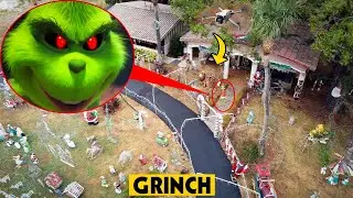 DRONE CATCHES THE GRINCH IN REAL LIFE BEFORE CHRISTMAS STEALING PRESENTS!