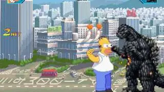 Tall Paul Mugen #17 Homer Simpson vs Godzilla
