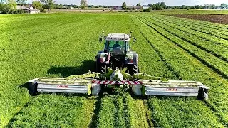 ☆Motyl w Akcji☆Koszenie Trawy na Kiszonkę☆Claas Disco3100 FC Profil/Claas 9300 C Duo,Fendt Vario 716