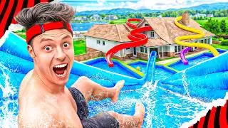 CONSTRUÍMOS UM PARQUE AQUÁTICO NA MINHA MANSÃO! *Deu ruim?