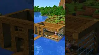 Build a Wooden House on the Water #shorts