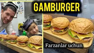 GAMBURGER BOLALAR UCHUN SUPERIDAN/ САМЫЙ ВКУСНЫЙ БУРГЕР 🍔