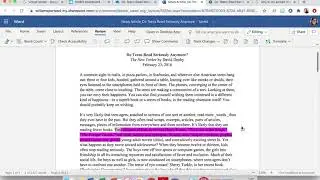 How to Annotate using Word