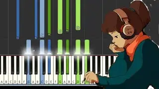 Learn Lofi Hip Hop type chord progression #2 ! [Synthesia] (Piano tutorial)