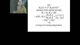 Wronskian function: Linear dependence and independence